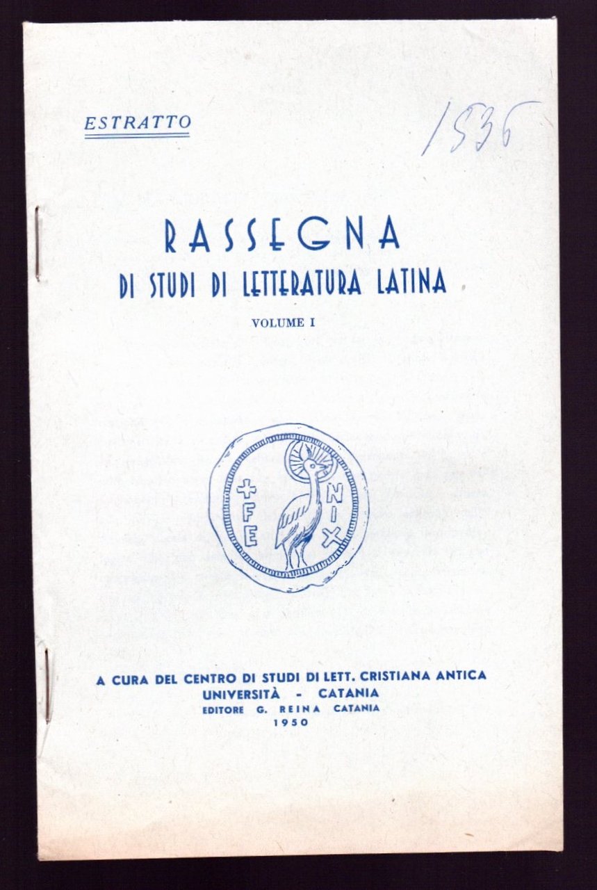 Rassegna di studi di Letteratura latina volume I