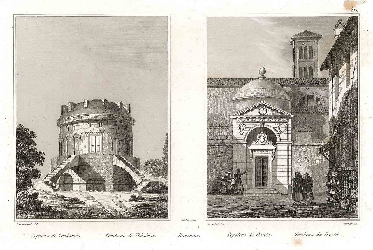 Ravenna. Sepolcro di Teodorico - Sepolcro di Dante