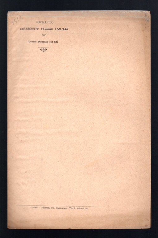Recensione di archivi fiorentini durante il dominio francese