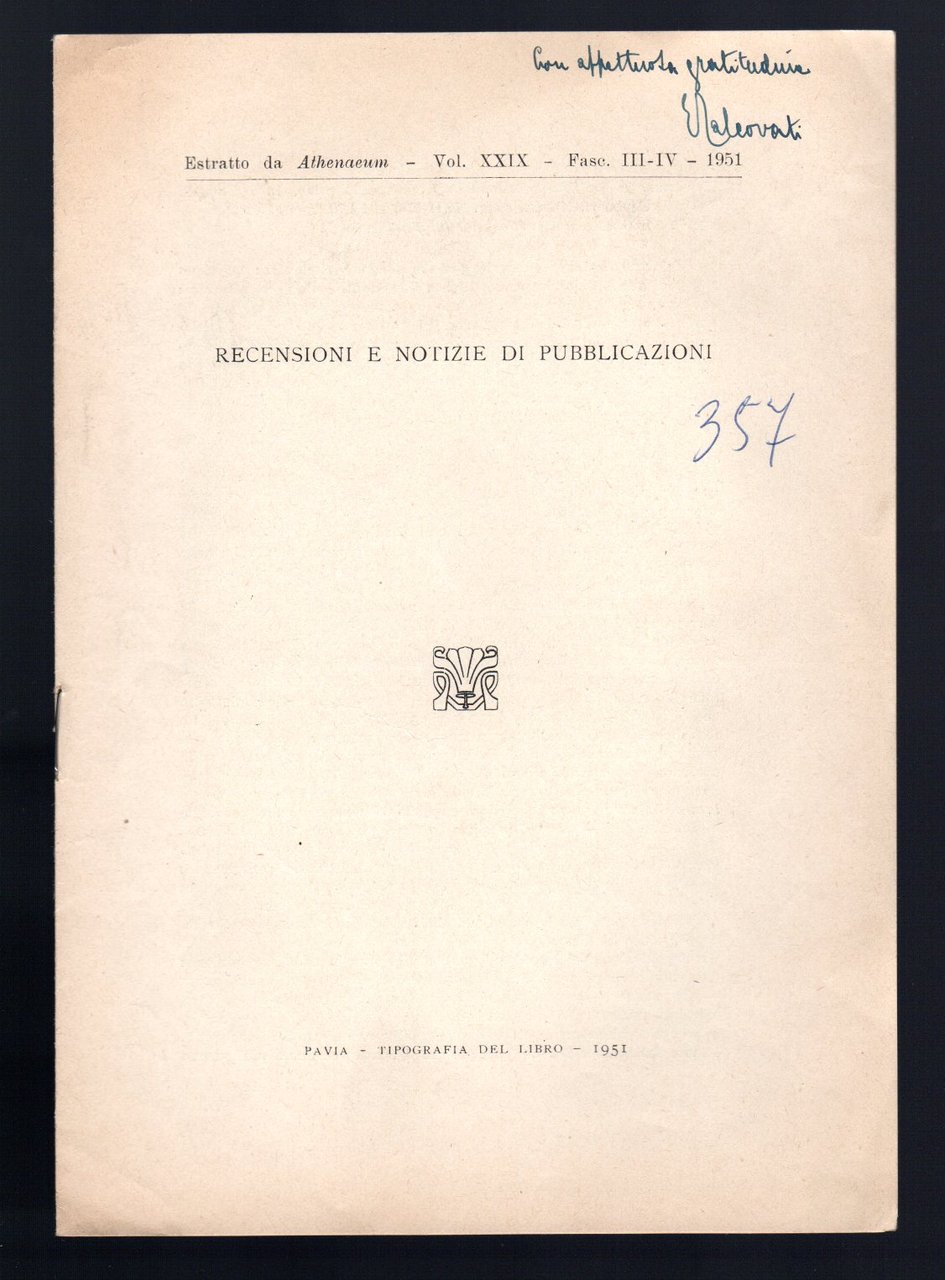 Recensioni e notizie di pubblicazioni