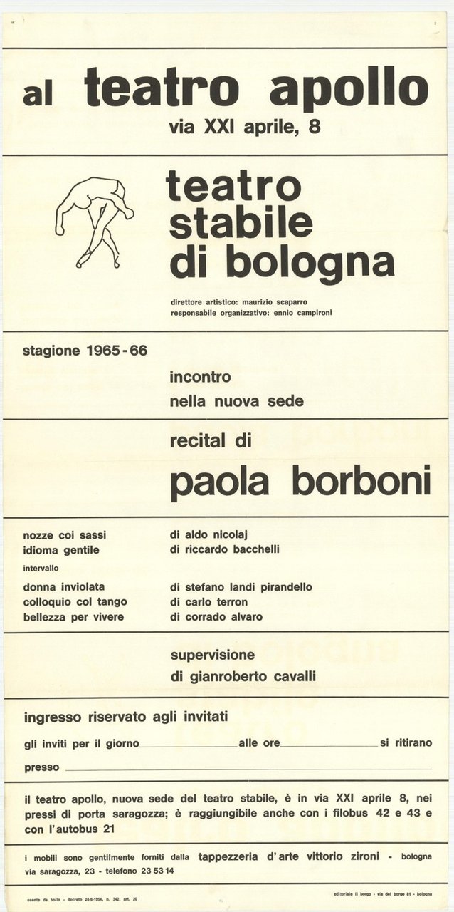 Recital di Paola Borboni