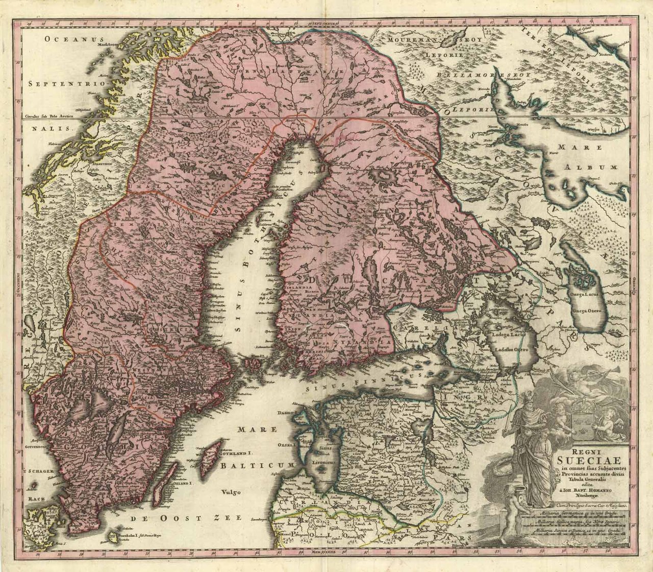 Regni Sueciae in omnes suas subjacentes Provicnias accurate divisi Tabula …