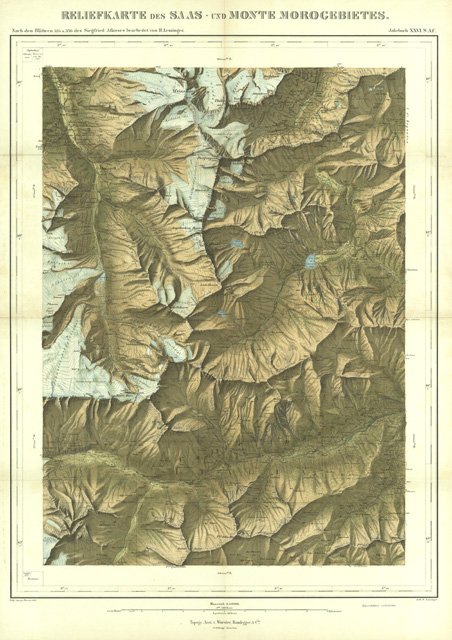 Reliefkarte des Saas und Monte Morogebietes | Immagine principale
