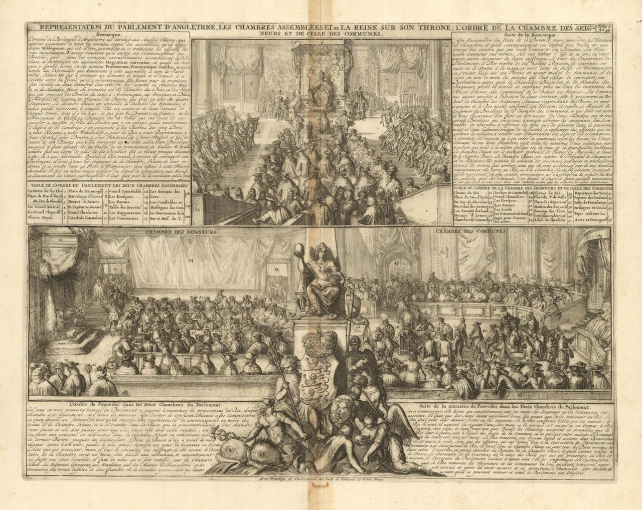 Representation du parlement d'Angleterre les chambres assemblees et de la …