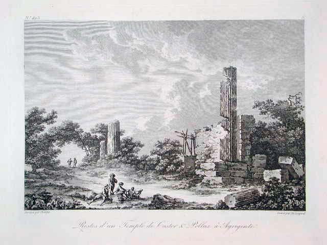 Restes d'un Temple de Castor & Pollux à Agrigente.