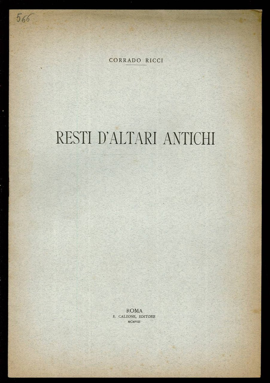 Resti d'Altari antichi