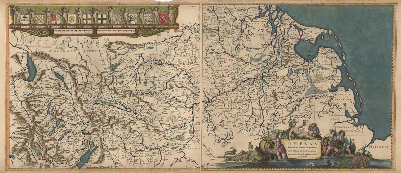 Rhenus Fluviorum Europae celeberrimus cum Mosa Mosella et reliquis in …