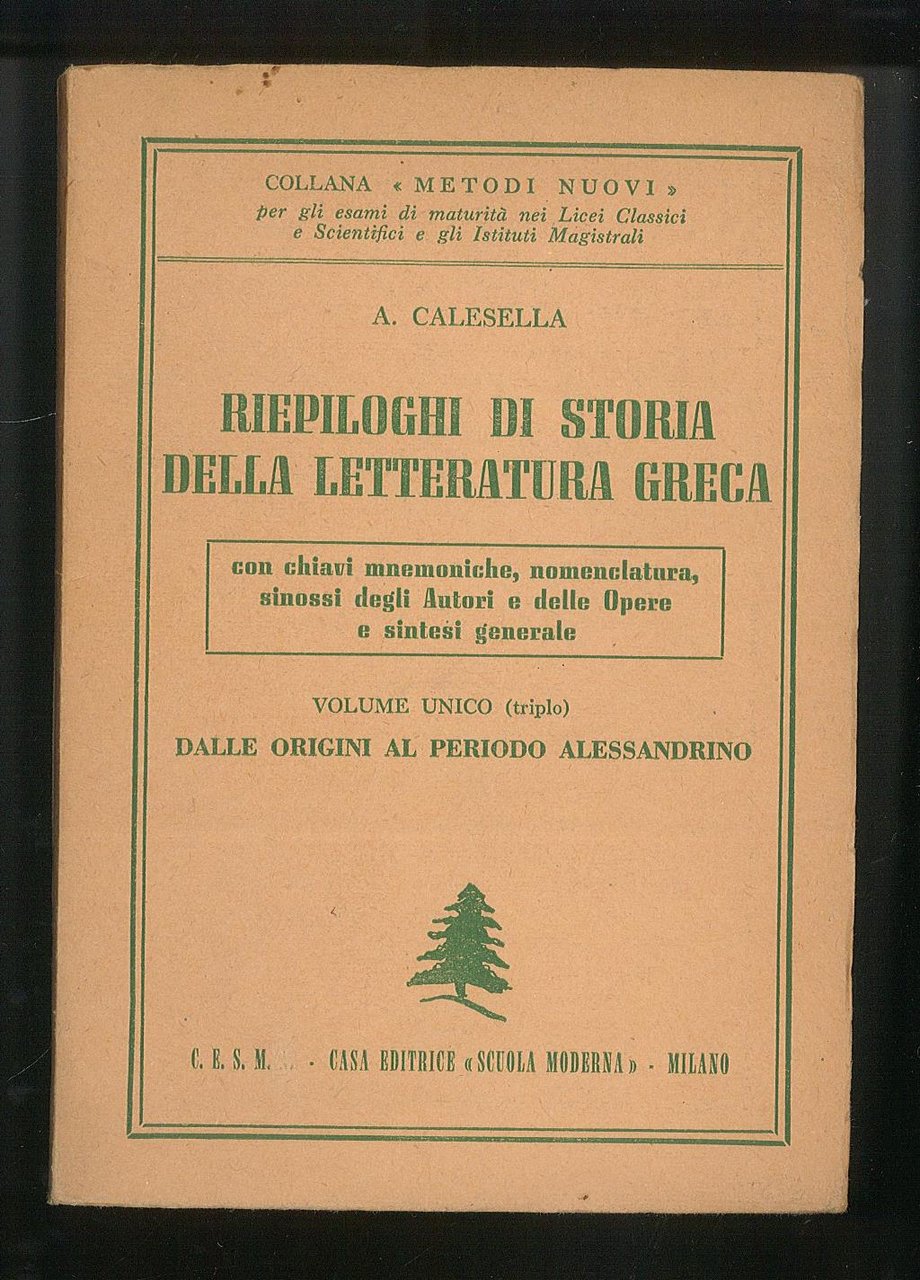 Riepiloghi di storia della letteratura greca – Dalle origini al …