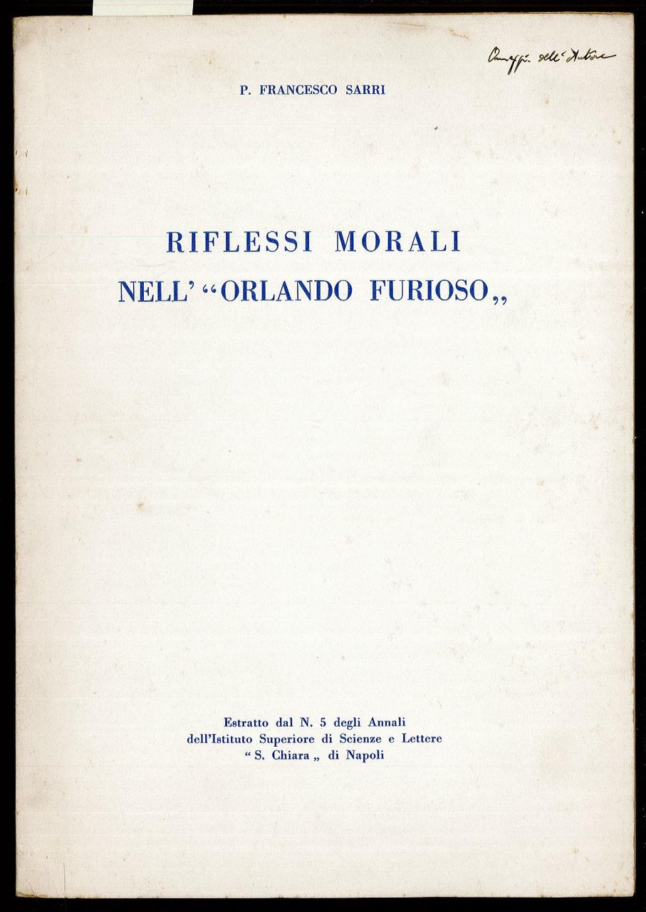 Riflessi morali nell’ “Orlando Furioso”