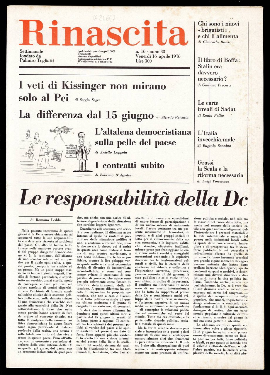 Rinascita Anno 33 n. 16 | Immagine principale