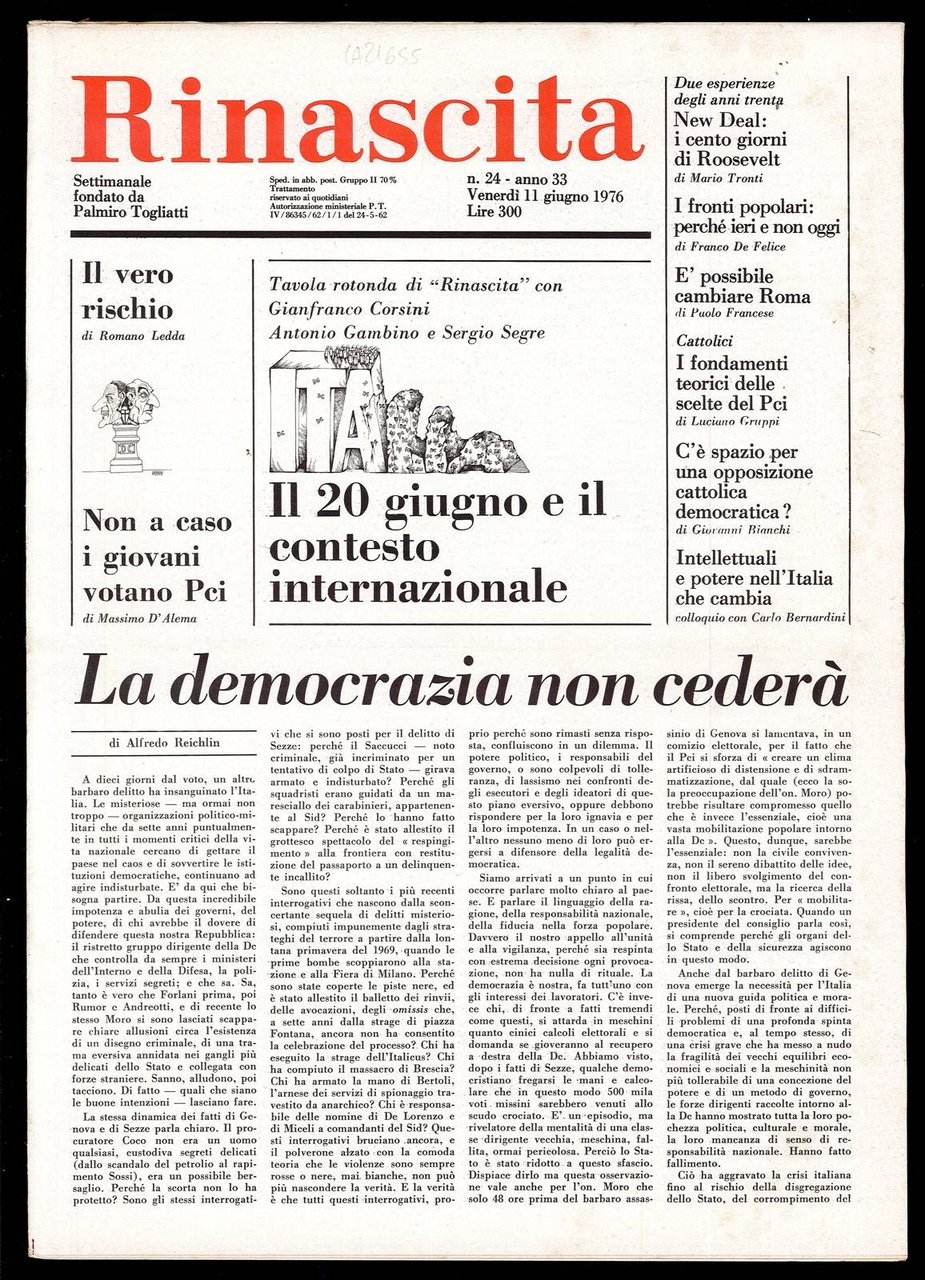 Rinascita Anno 33 n. 24 | Immagine principale