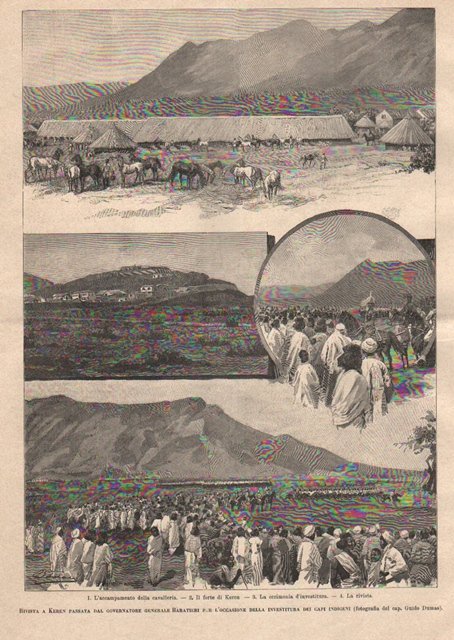 Rivista a Keren passata dal governatore generale Barattieri per l’occasione …