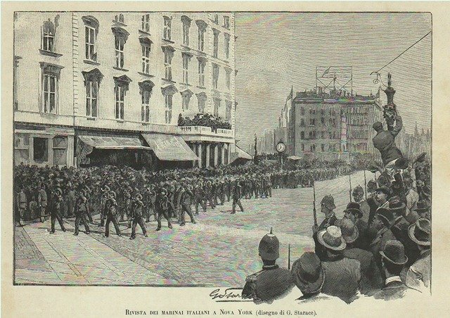 Rivista dei marinai italiani a Nova York