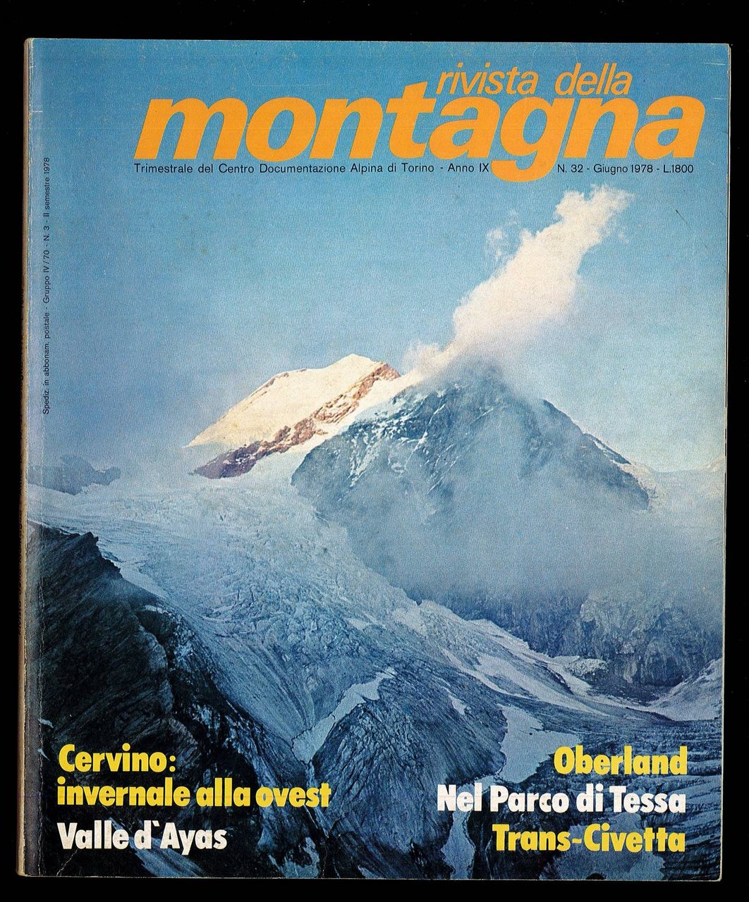 Rivista della Montagna. Anno IX N. 32 | Immagine principale