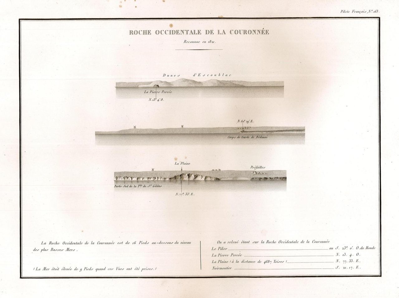 Roche occidentale de la Couronnée - Reconnue en 1821