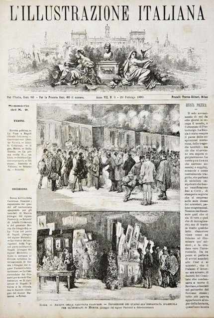 Roma.- Arrivo della carovana francese.- Esposizione dei quadri all’Ambasciata spagnuola …