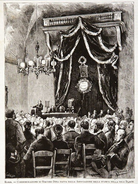 Roma.- Commemorazione di Giacomo Dina fatta dalla Associazione della stampa …