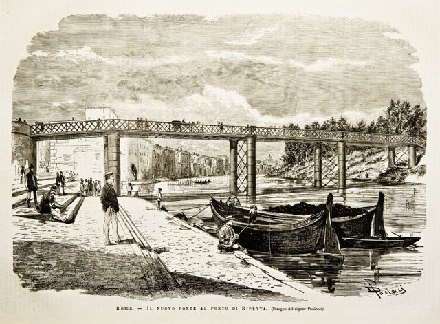 Roma.- Il nuovo ponte al porto di Ripetta