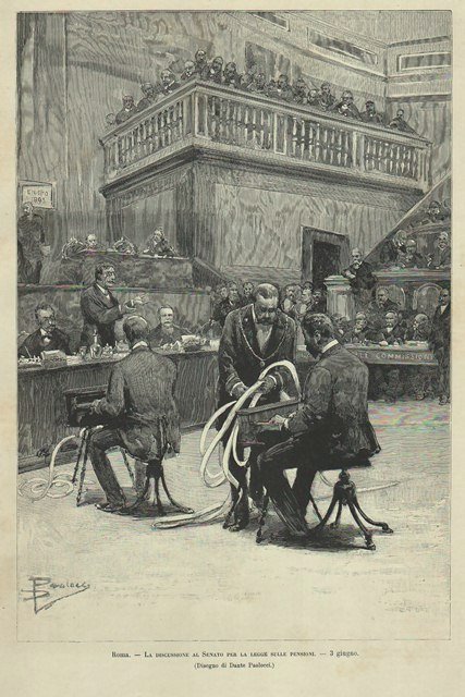 Roma.- La discussione al Senato per la legge sulle pensioni …