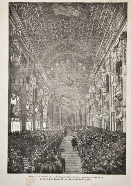 Roma.- La funzione della canonizzazione dei Santi nella nuova sala …