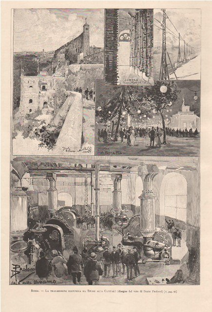 Roma.- La trasmissione elettrica da Tivoli alla Capitale