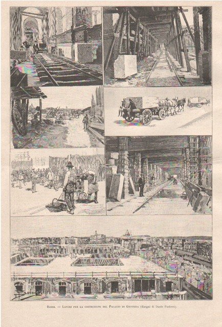 Roma - Lavori per la costruzione del Palazzo di Giustizia