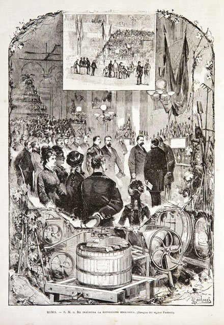 Roma.- S. M. il Re inaugura la esposizione enologica