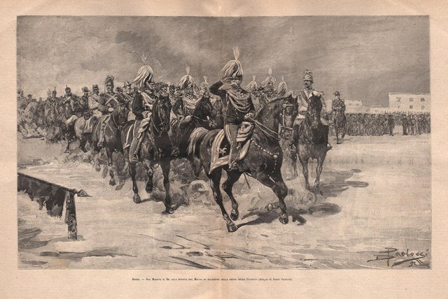 Roma - Sua Maestà il Re alla rivista del Macao …