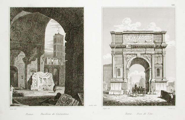 Roma. Basilica di Costantino - Arco di Tito