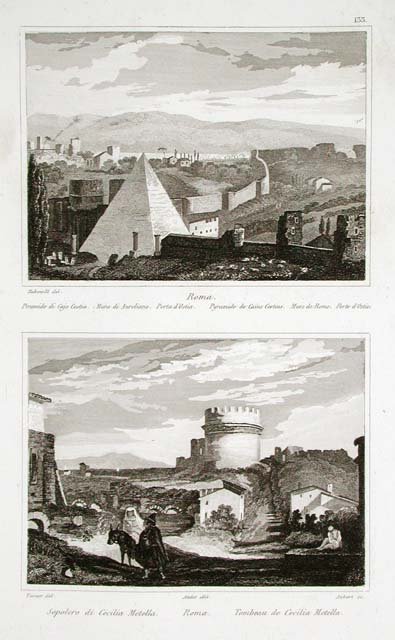 Roma. Piramide di Cajo Cestio . - Sepolcro di Cecilia …