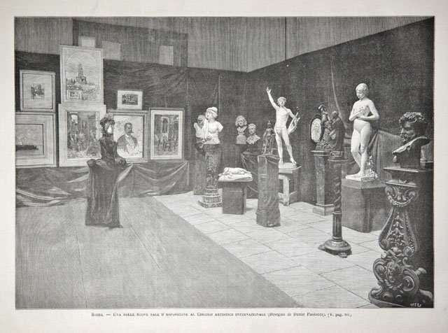 Roma / Una delle nuove sale d’esposizione al Circolo artistico …