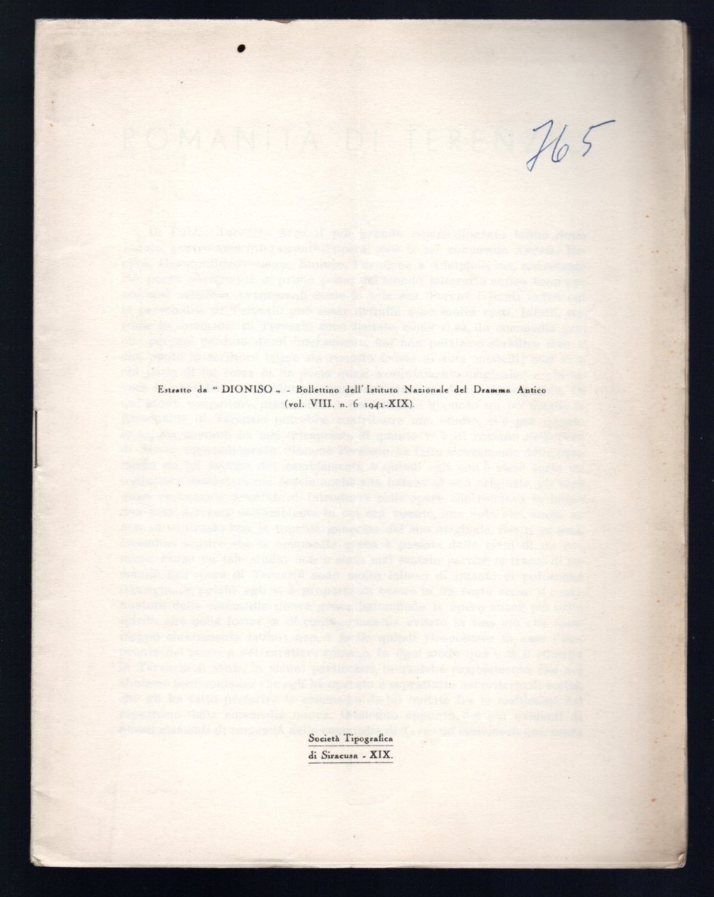 Romanità di Terenzio