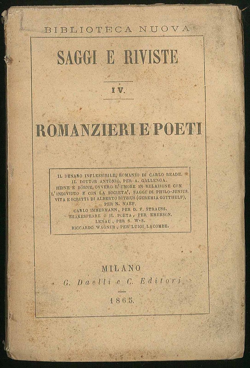 Romanzieri e poeti