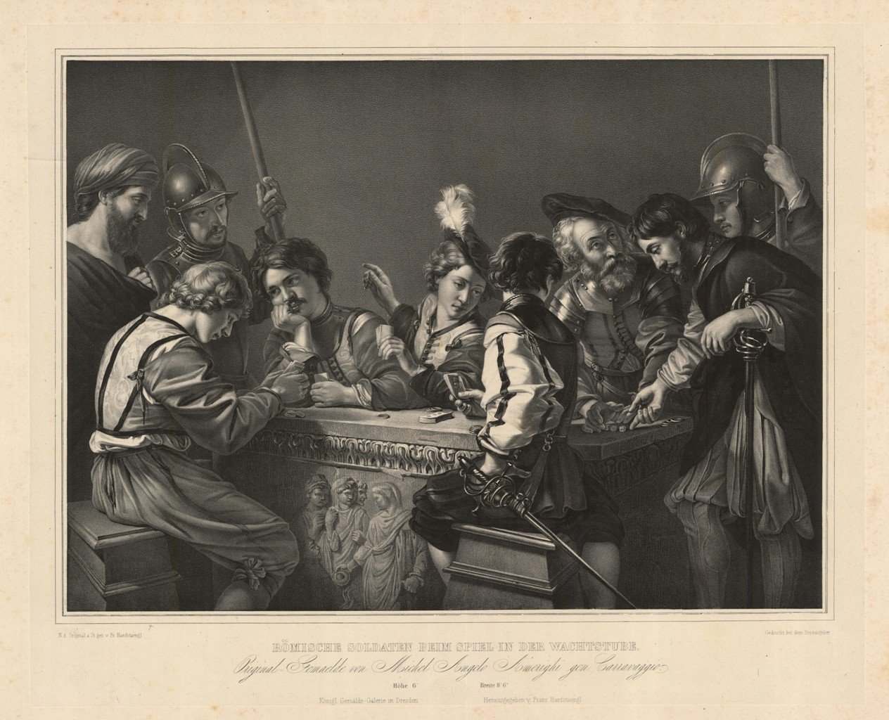 Romische soldaten beim spiel inder Wachtstube