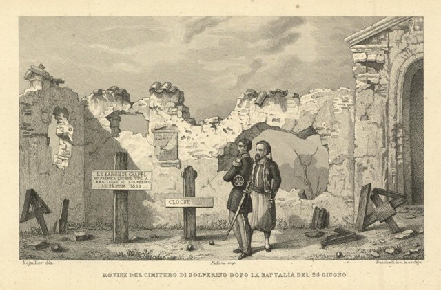 Rovine del cimitero di Solferino dopo la battalia del 25 …