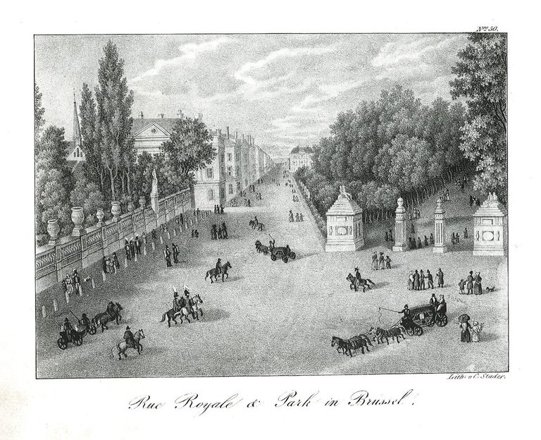 Rue Royale & Park in Brussel