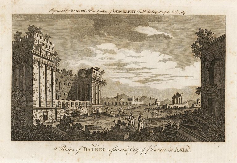 Ruins of Balbec a famous city of Phoenice in Asia