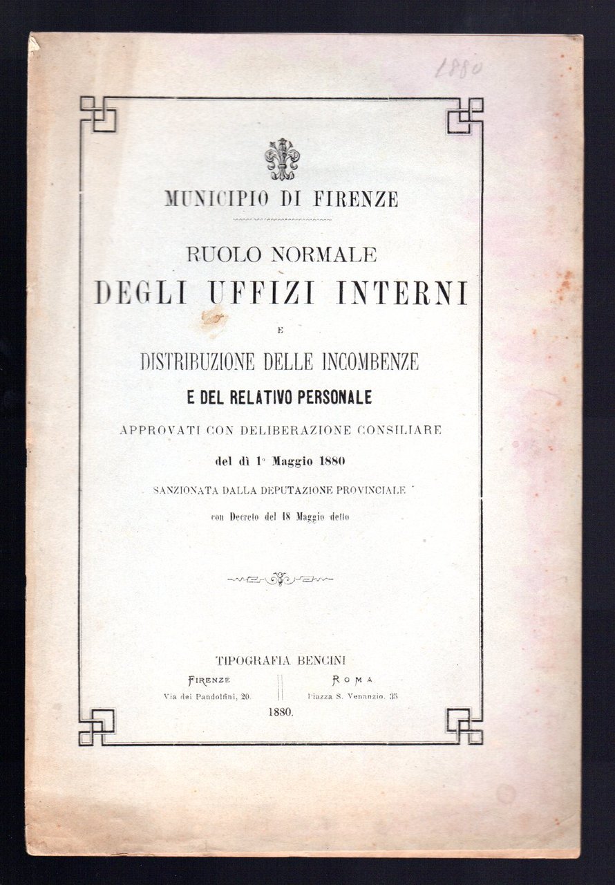 Ruolo normale degli uffizi interni e distribuzione di incombenze e …