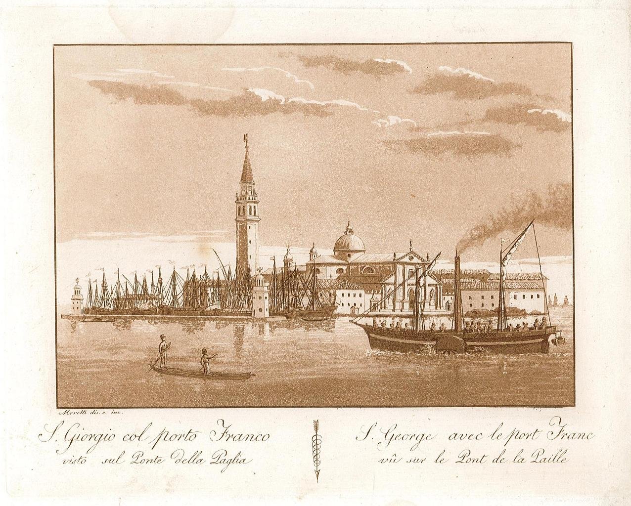 S. Giorgio col porto Franco visto sul Ponte della Paglia …