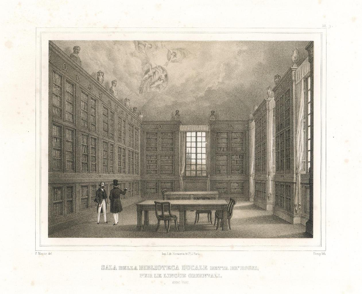 Sala della biblioteca ducale detta De' Rossi per le lingue …