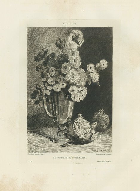 Salon de 1876 – Chrysanthemes et grenades