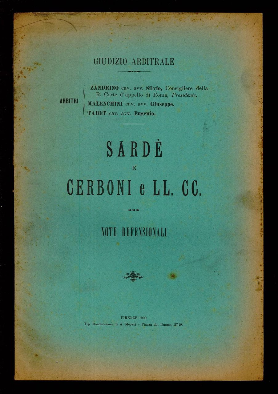 Sardè e Cerboni e LL. CC.