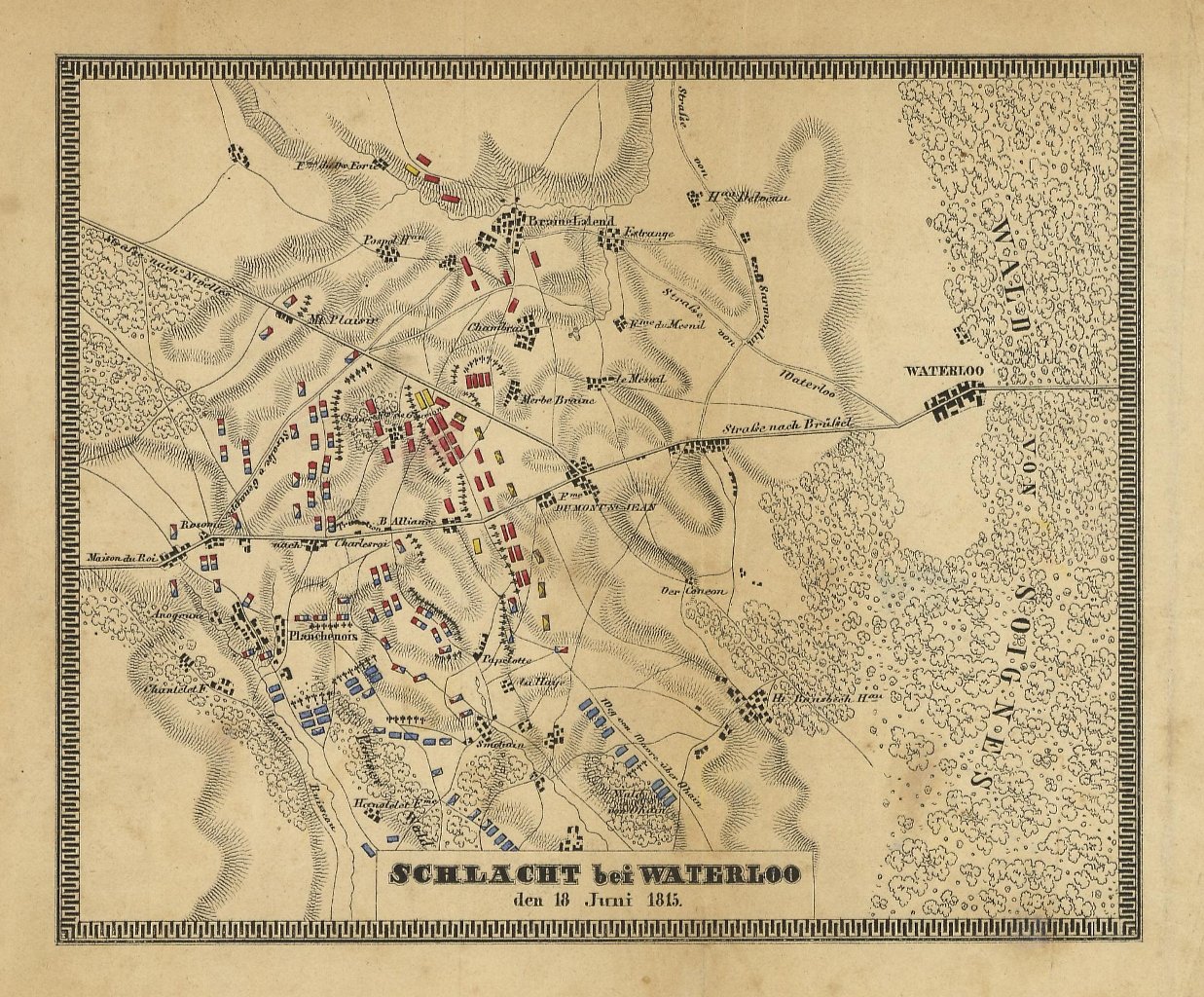 Schlacht bei Waterloo den 18 Juni 1815