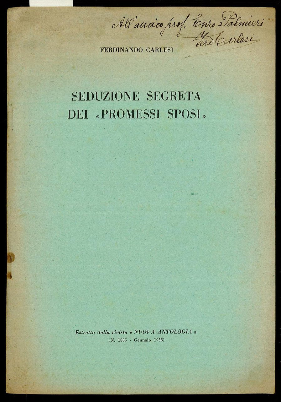 Seduzione segreta dei “Promessi Sposi”