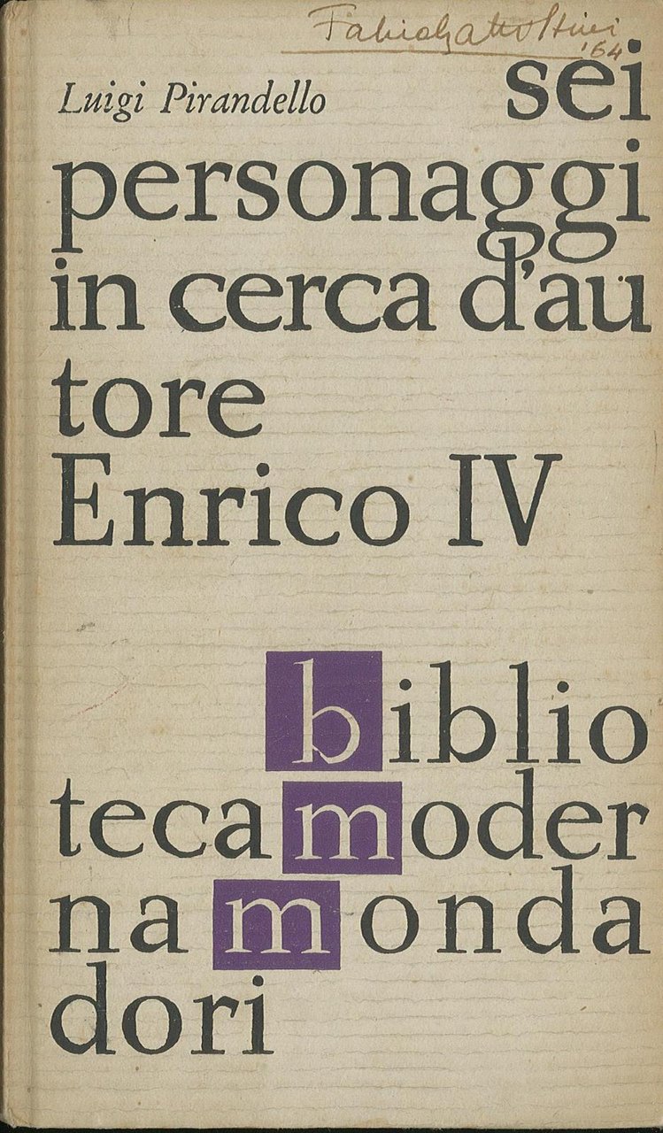 Sei personaggi in cerca d'autore, Enrico IV - (Maschere nude)