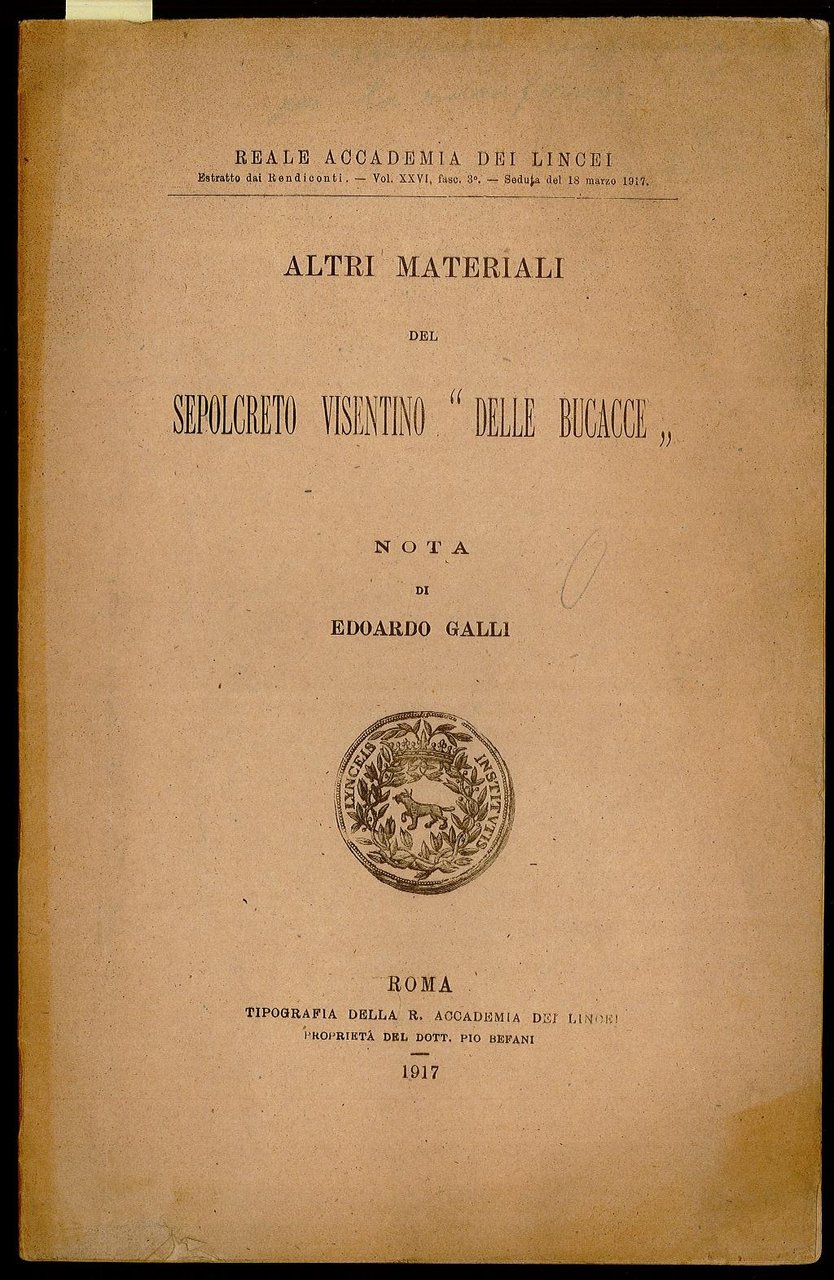 Sepolcreto visentino “Delle Bucacce”