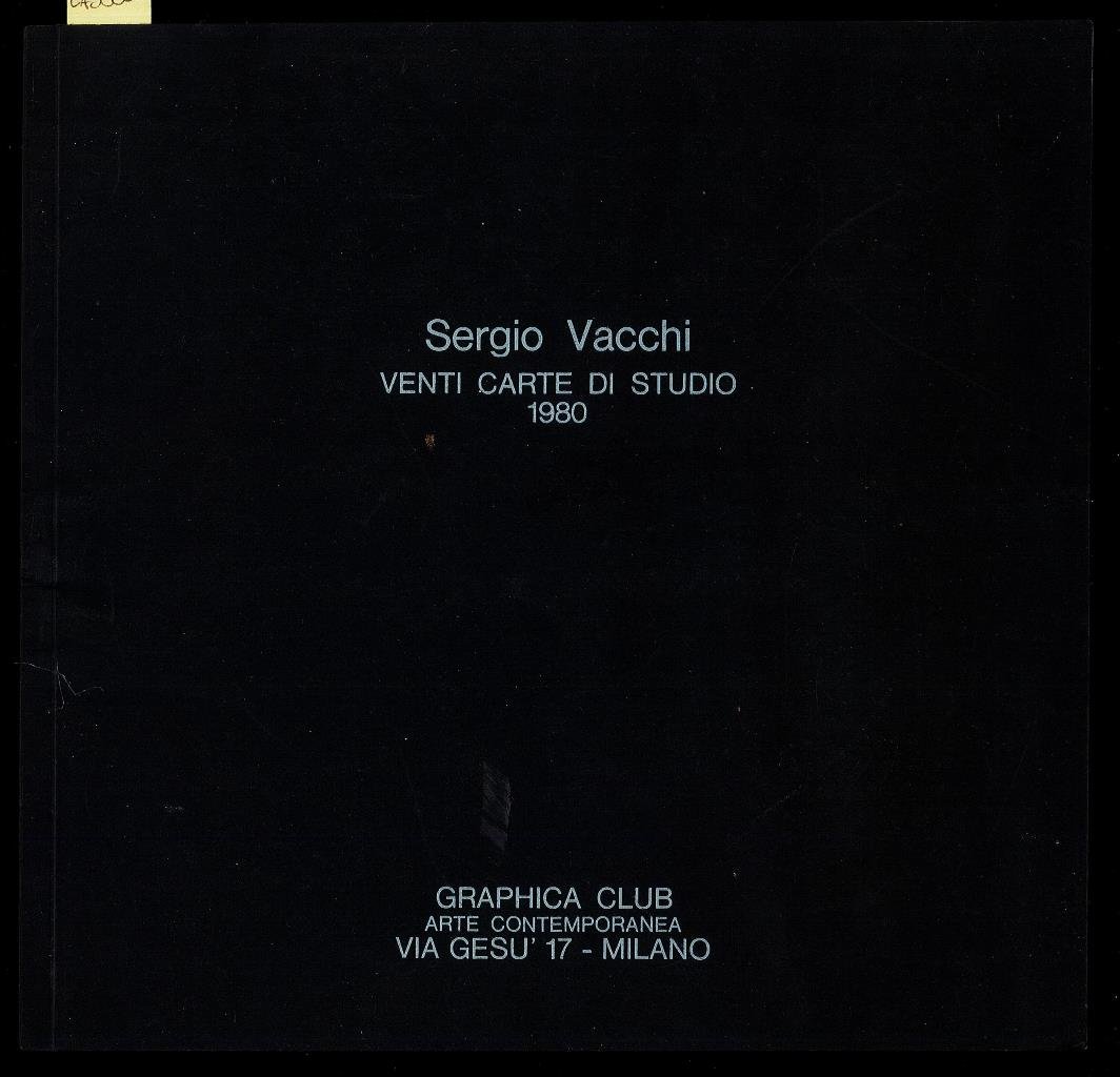 Sergio Vacchi. Venti carte di studio 1980 | Immagine principale