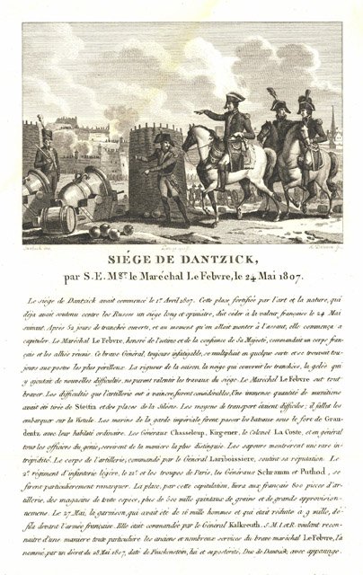 Siège de Dantzick par S. E. Mgr le Marèchal Le …