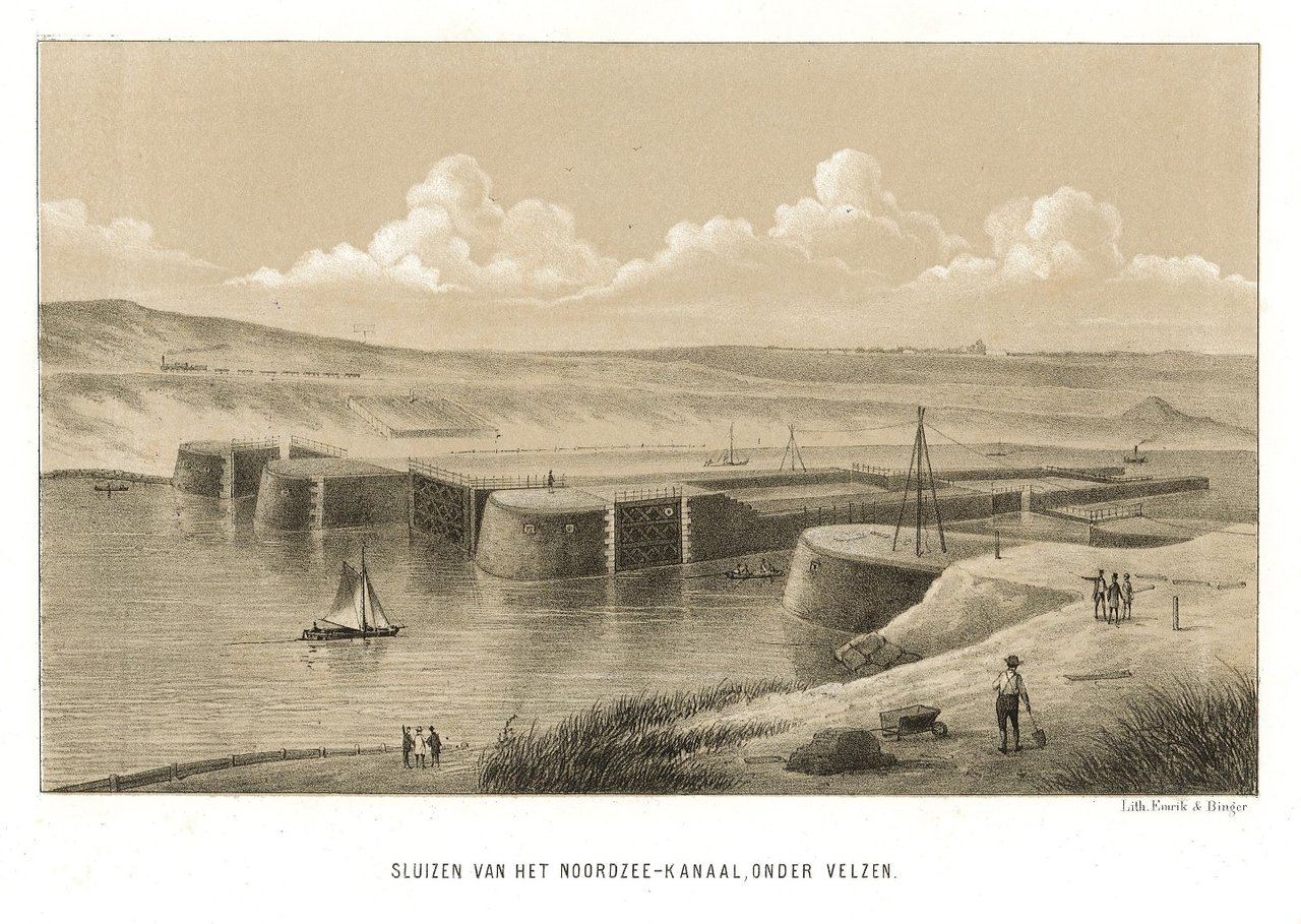 Sluizen van het noordzee-kanaal, onder velzen