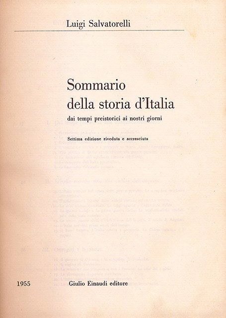 Sommario della storia d’Italia dai tempi preistorica ai giorni nostri